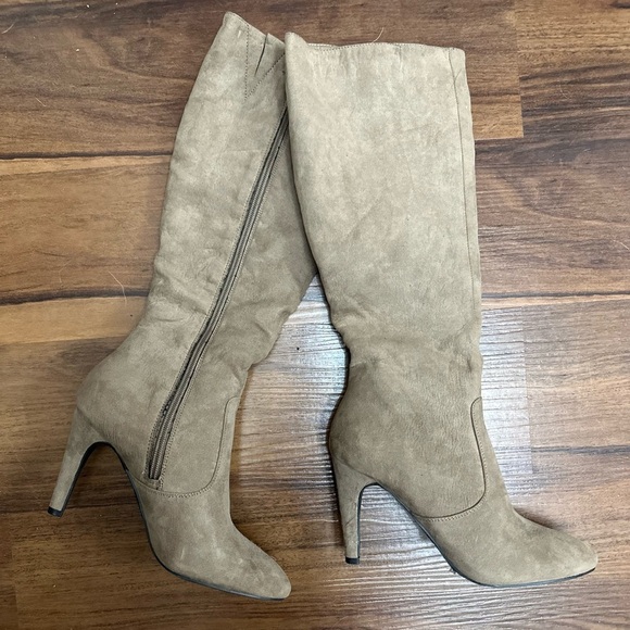 Forever 21 Shoes - Tan knee high boots with pointed toe